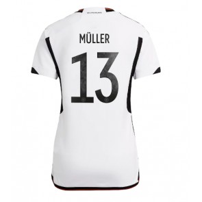 Lacne Ženy Futbalové dres Nemecko Thomas Muller #13 MS 2022 Krátky Rukáv - Domáci